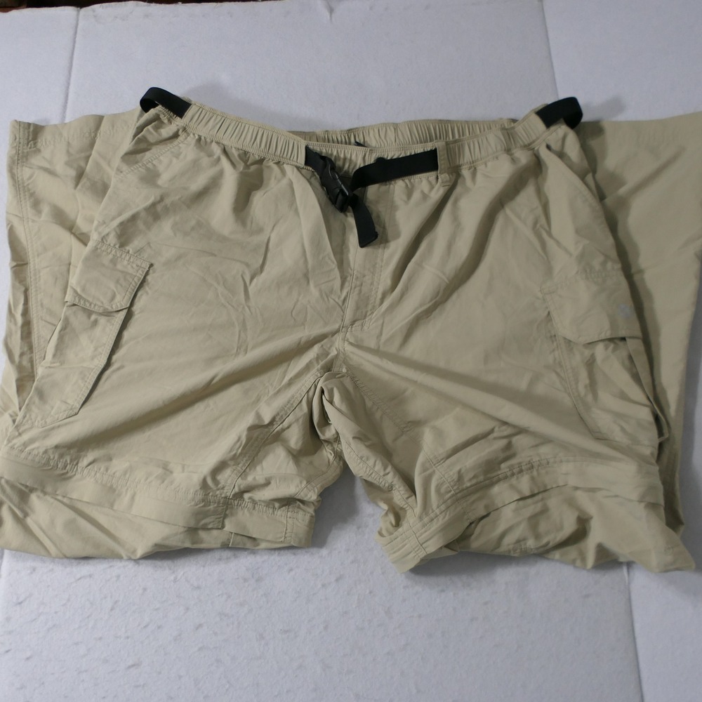 Gander Mountain Men Pants 2XL/32 Tan Convertible Zip Guide Series Hiking Camping